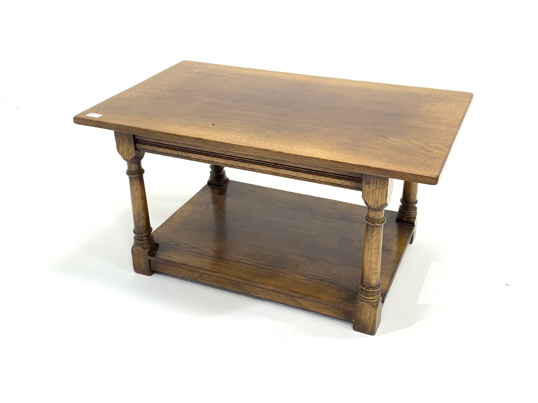 Popular Titchmarsh And Goodwin Style Honey Oak Coffee Table With Honey Oak And Marble Coffee Tables (View 1 of 20)