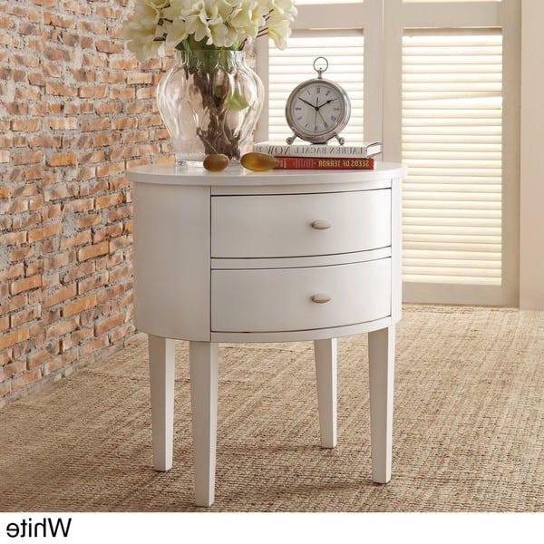 Preferred Aldine 2 Drawer Oval Wood Accent Tableinspire Q Bold For 2 Drawer Oval Coffee Tables (View 4 of 20)