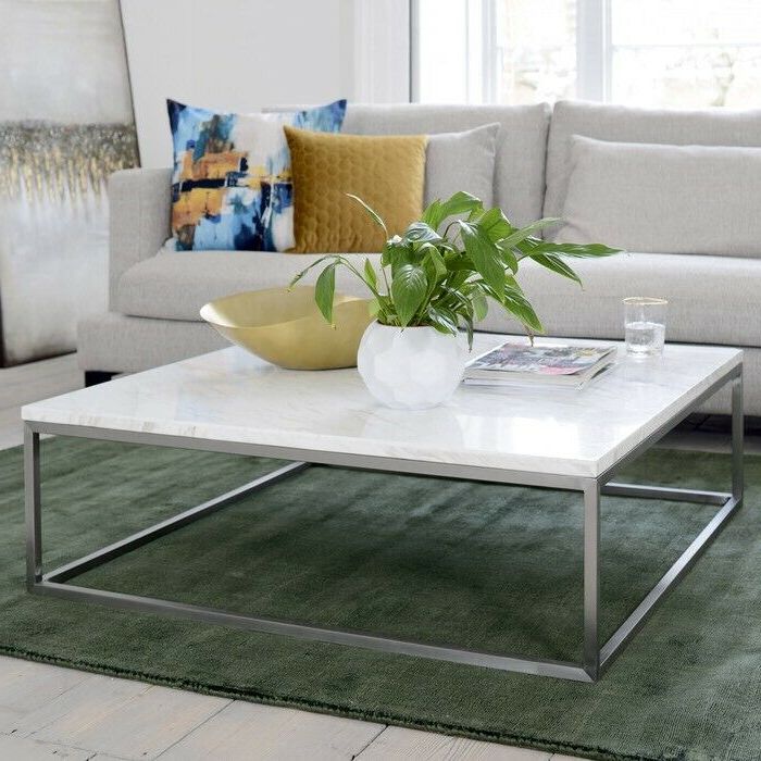 Preferred Dwell White/grey Marble Coffee Table (View 10 of 20)