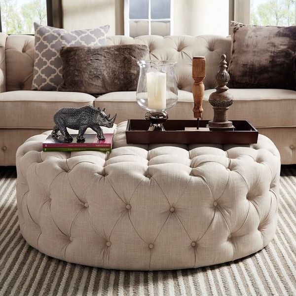Preferred Tufted Ottoman Cocktail Tables Within 13 White Tufted Ottoman Coffee Table Photos (View 11 of 20)