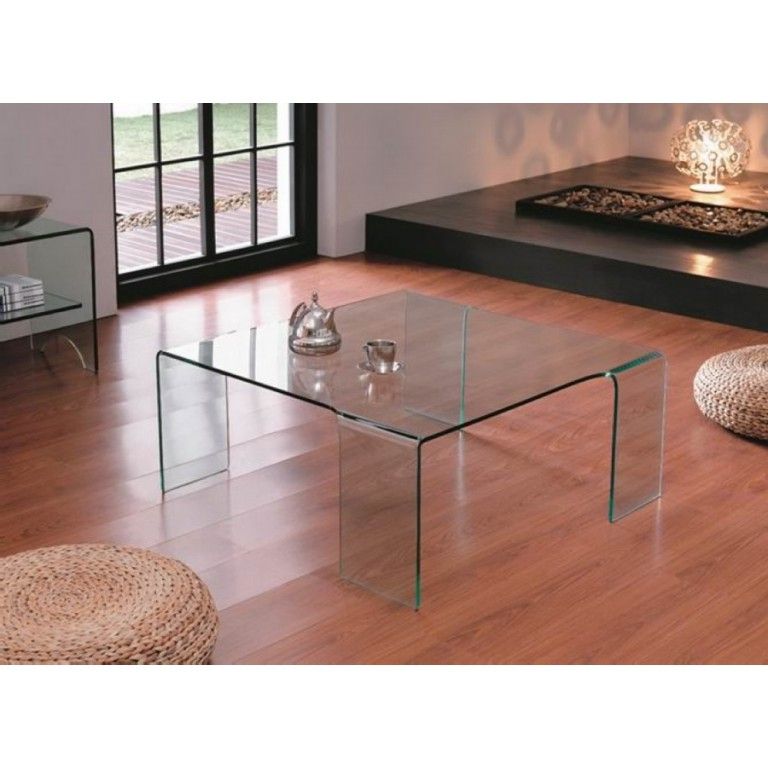 Recent Large Modern Coffee Tables In Glass Large Square Coffee Table On 4 Legs – Modern (View 11 of 20)