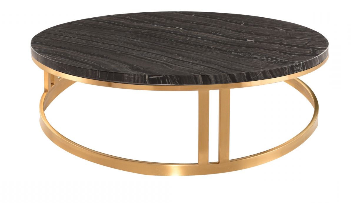 Recent Nicola Coffee Table In Black Stone Top And Brushed Gold Base Within Square Black And Brushed Gold Coffee Tables (View 2 of 20)