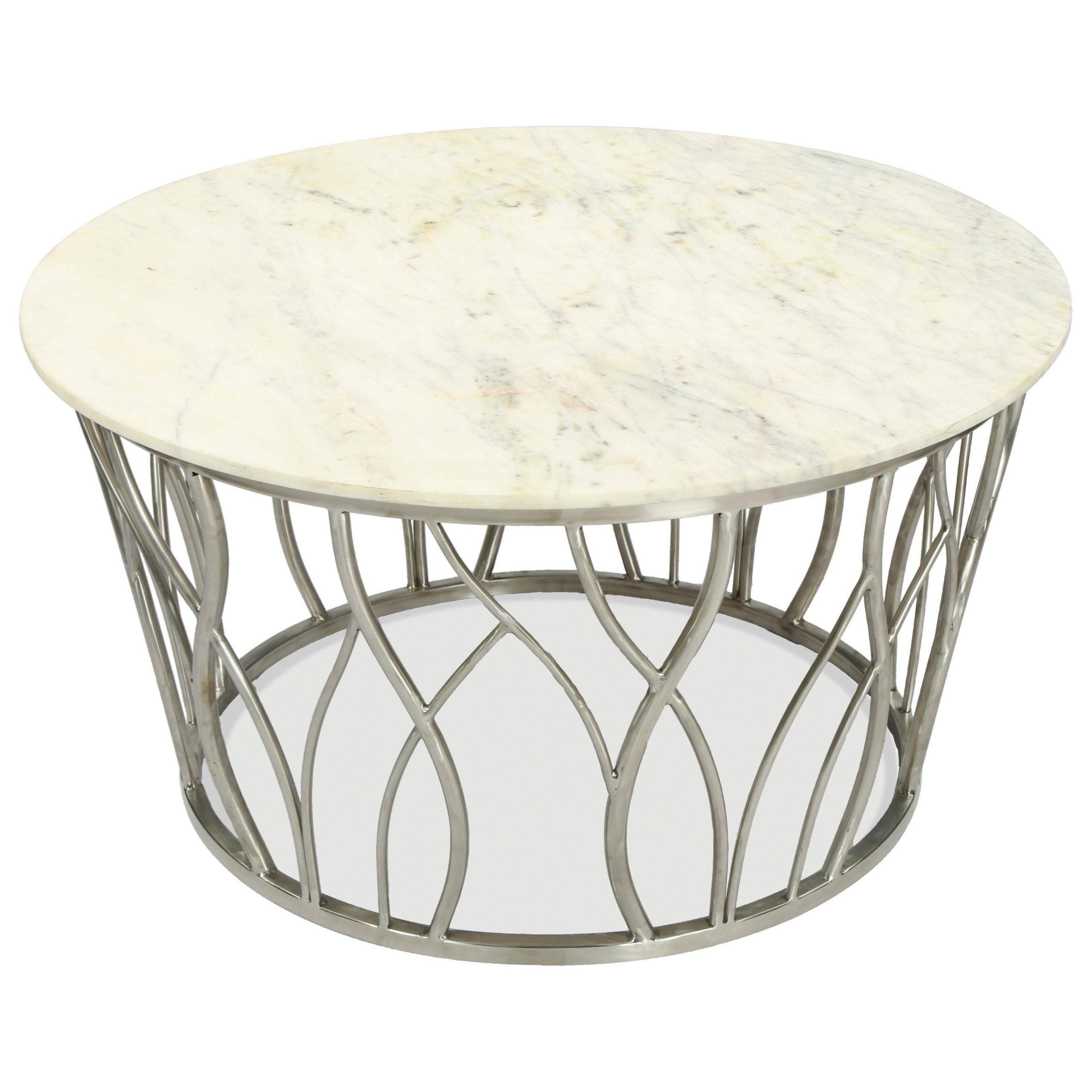 Riverside Furniture Ulysses 53702 Transitional Round Within Preferred Marble Top Coffee Tables (View 12 of 20)