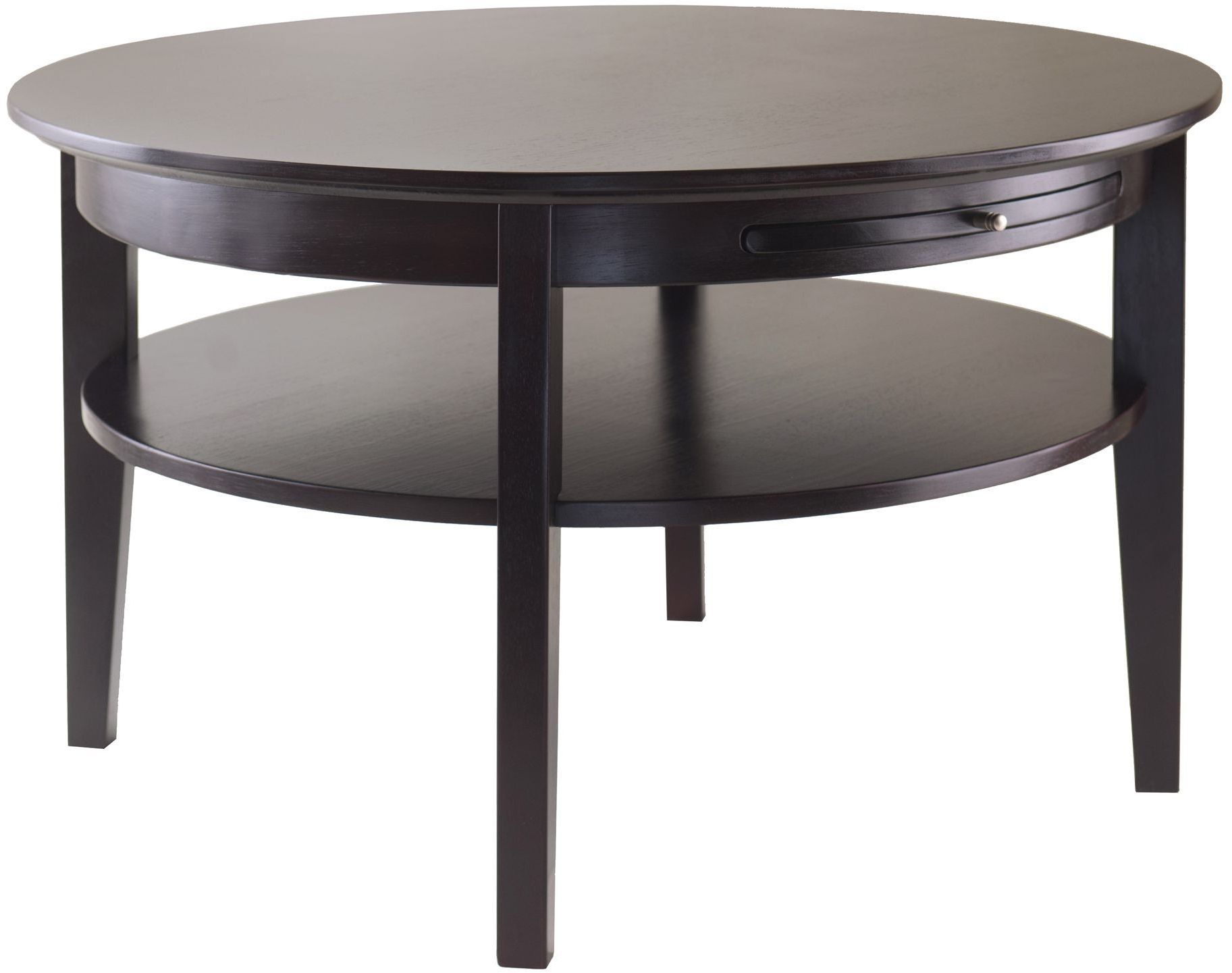 Round Coffee Tables In Recent Amelia Round Coffee Table With Pull Out Tray From (View 5 of 20)