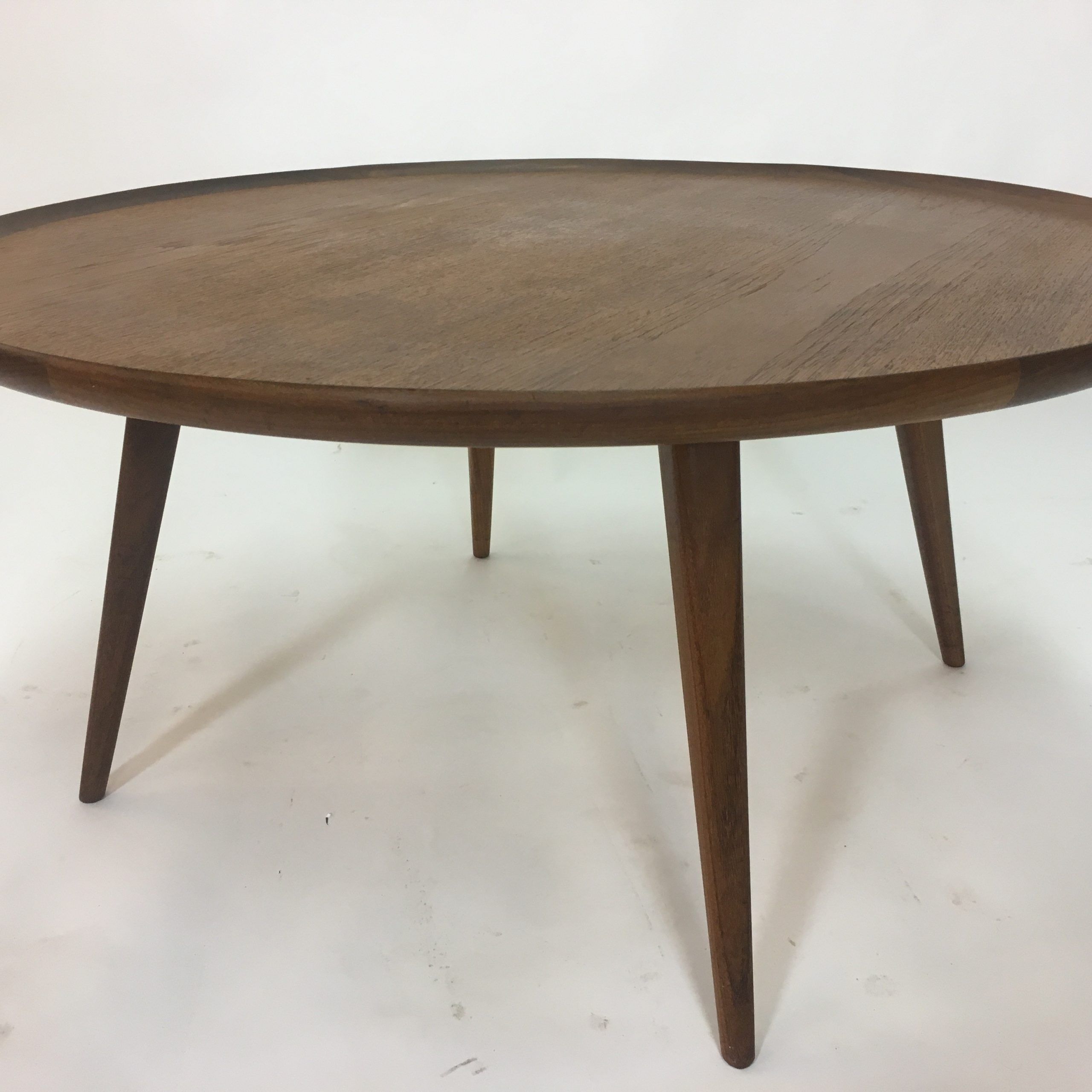 Round Coffee Tables Inside Favorite Vintage Round Teak Coffee Table – 1950s – Design Market (View 4 of 20)