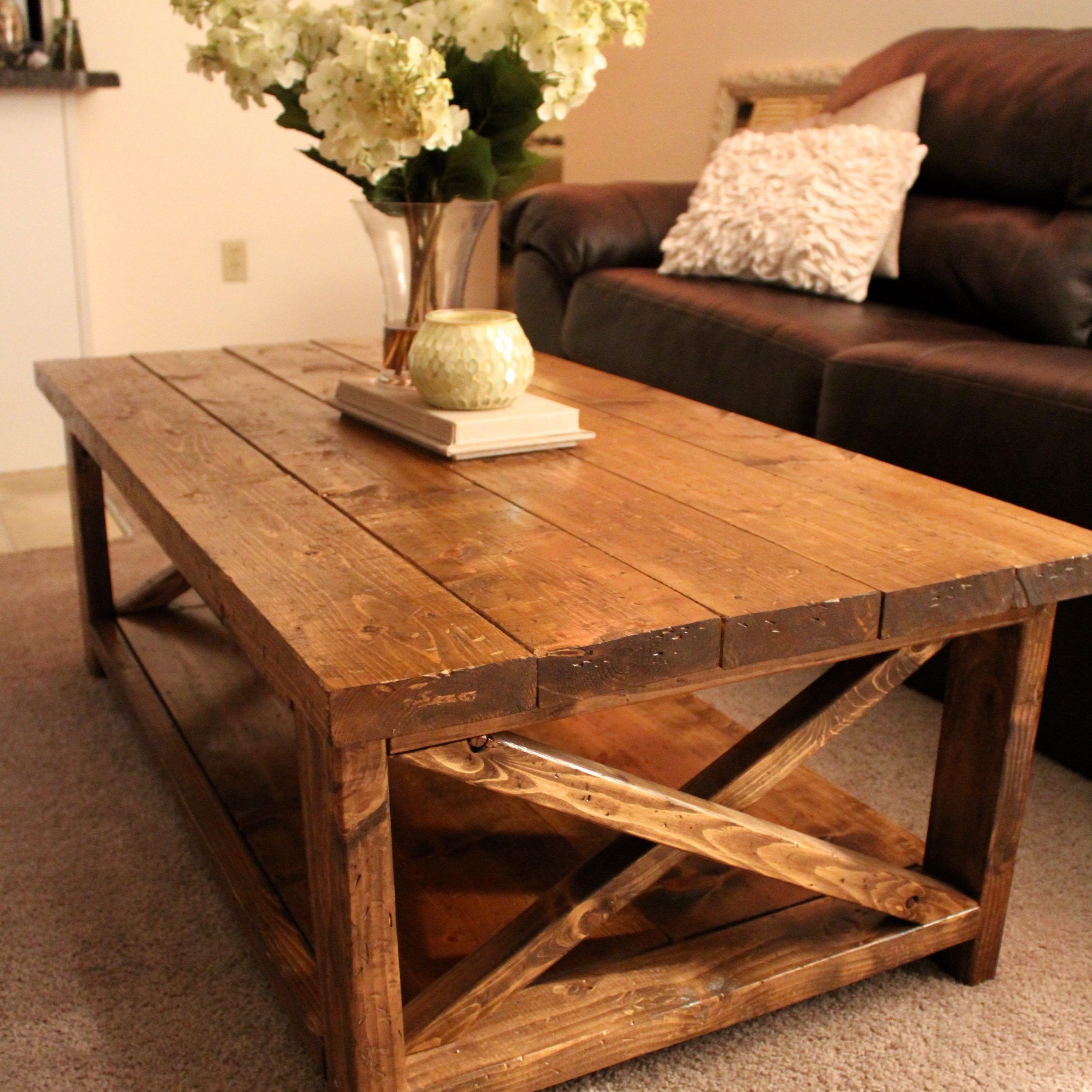 Rustic Espresso Wood Coffee Tables Intended For Famous Diy Rustic Coffee Table Designs: Http://www (View 6 of 20)