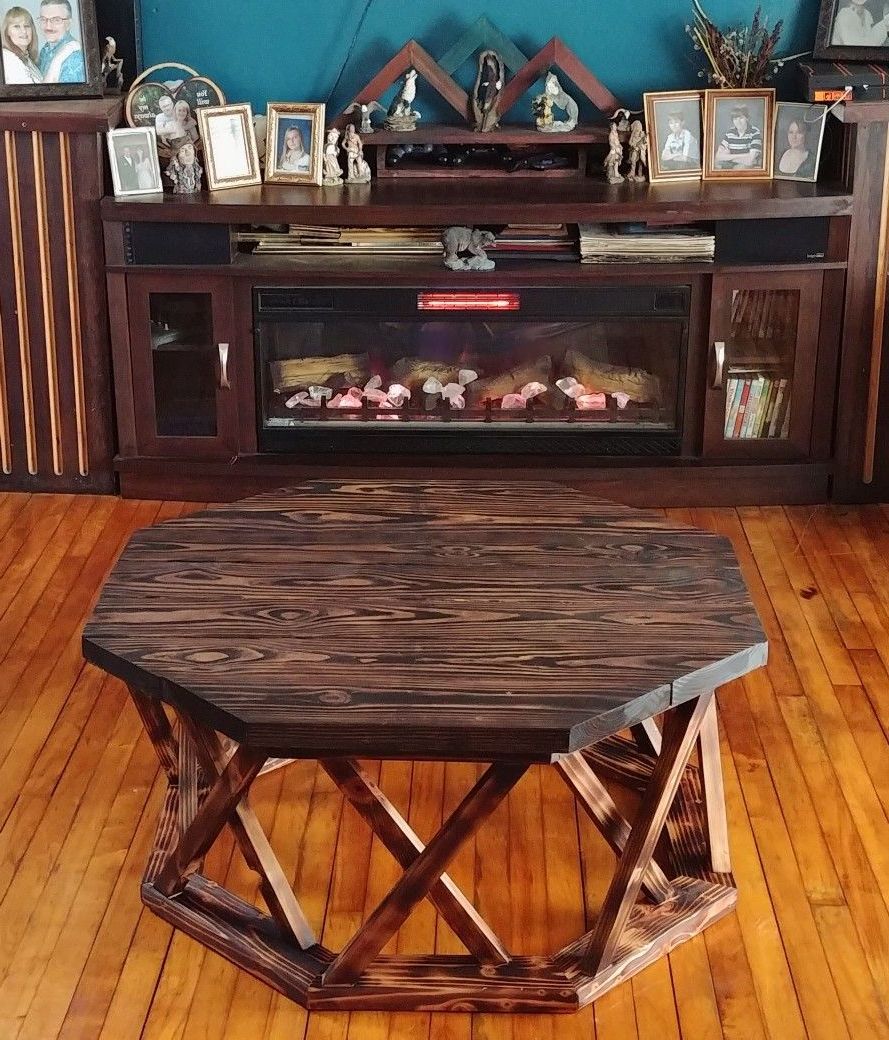 Rustic Farmhouse Style Octagon Coffee Table (View 9 of 20)