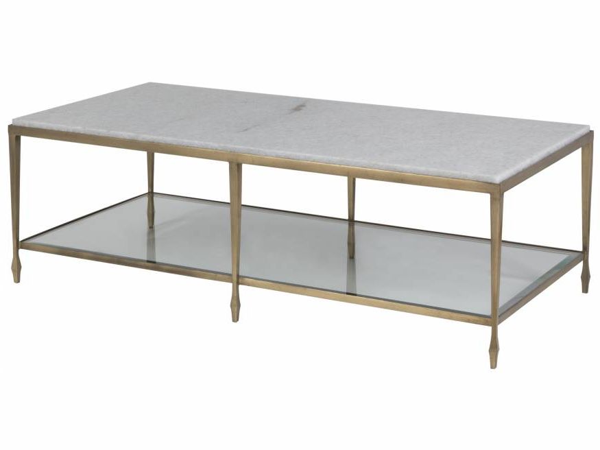 Sashay Gold Rectangular Cocktail Table Throughout 2019 Silver Leaf Rectangle Cocktail Tables (View 3 of 20)