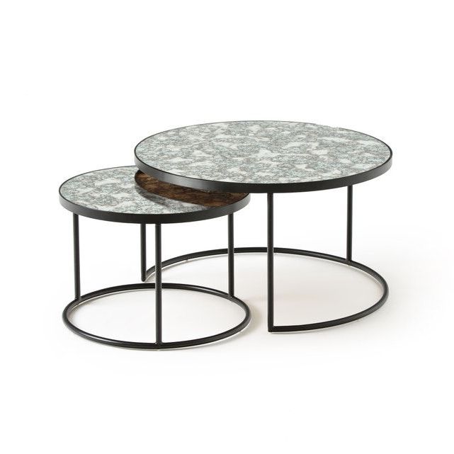 Set Of 2 Lipstick Semi Nesting Coffee Tables (View 19 of 20)