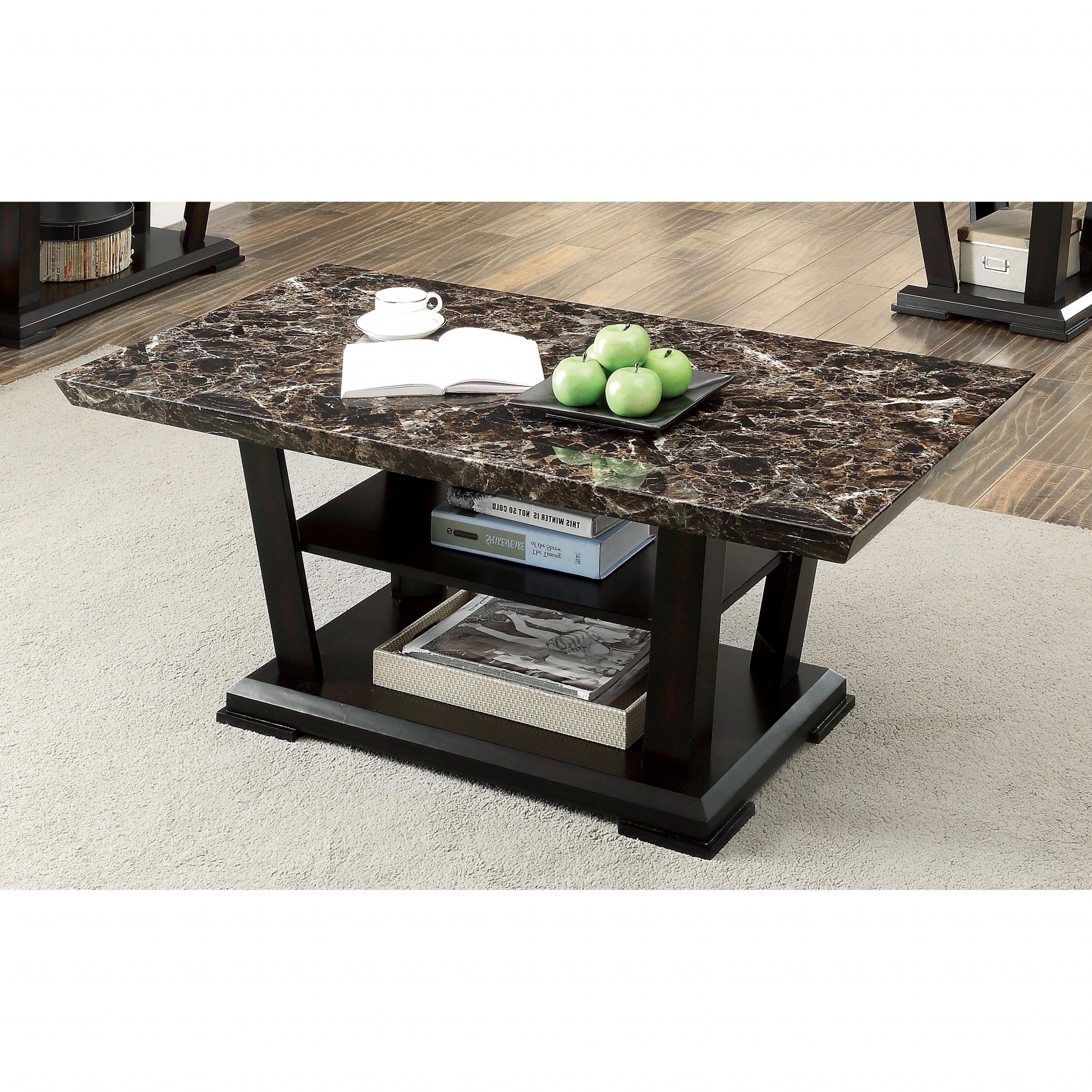 Shop Furniture Of America Phelan Contemporary Faux Marble In Most Recent Faux Marble Coffee Tables (View 9 of 20)