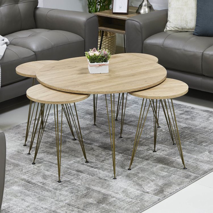 Shop Graham 5 Piece Coffee And Nest Of Tables Set Online Regarding Most Up To Date 5 Piece Coffee Tables (View 3 of 20)