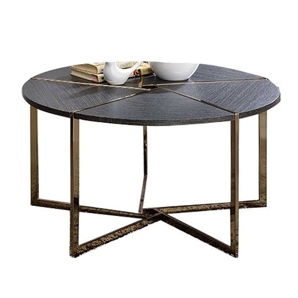 Shop Modern Round Cocktail Table With Intricate Bottom Within Fashionable Modern Cocktail Tables (View 13 of 20)