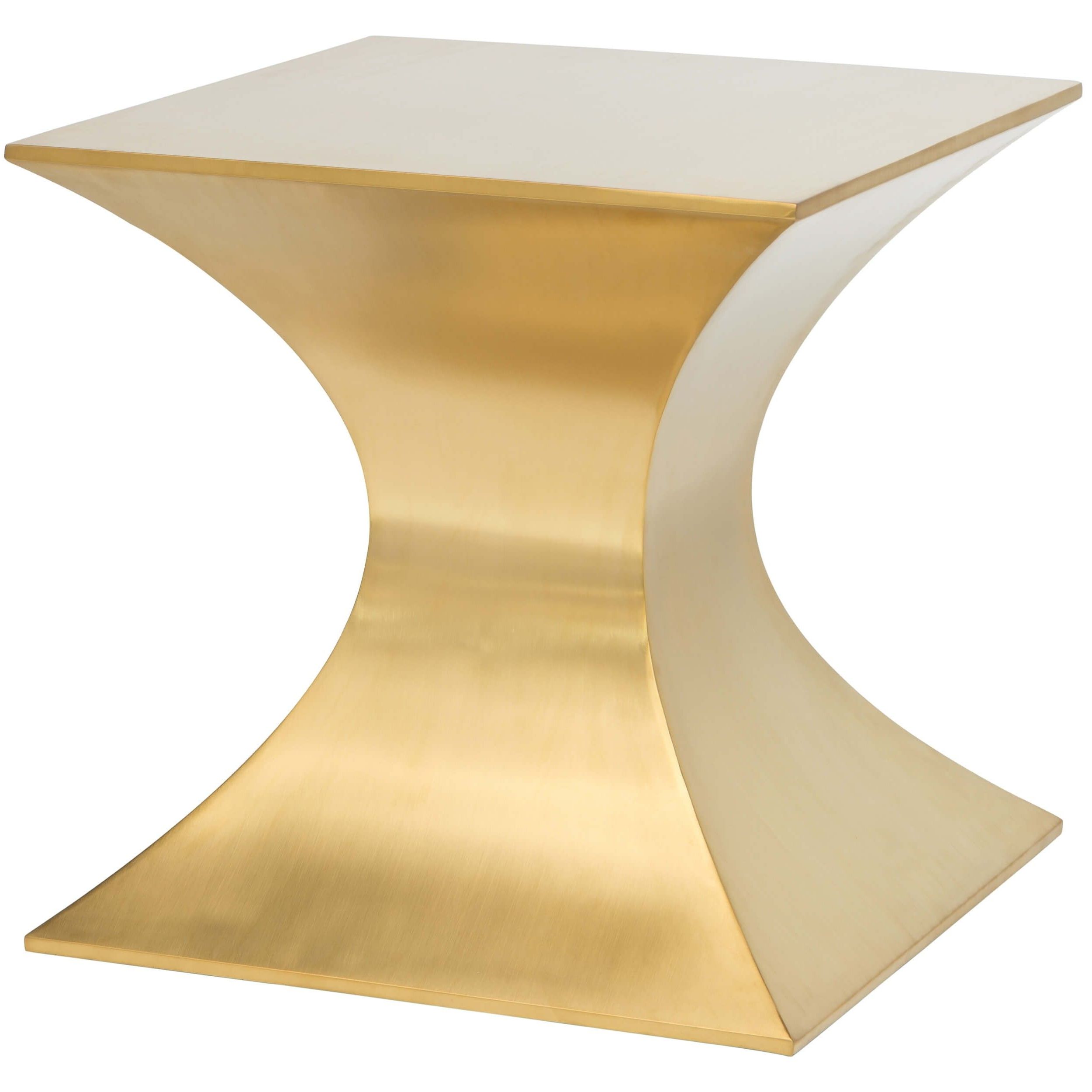 Side Table, Square Throughout Square Black And Brushed Gold Coffee Tables (View 8 of 20)