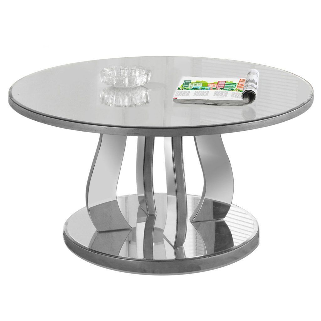 Silver Mirror And Chrome Coffee Tables In 2018 Round Silver Coffee Table (View 14 of 20)