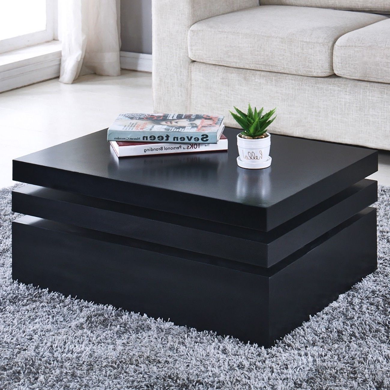 Small Square Coffee Table High Gloss Furniture Modern Pertaining To Most Popular Square High Gloss Coffee Tables (View 8 of 20)