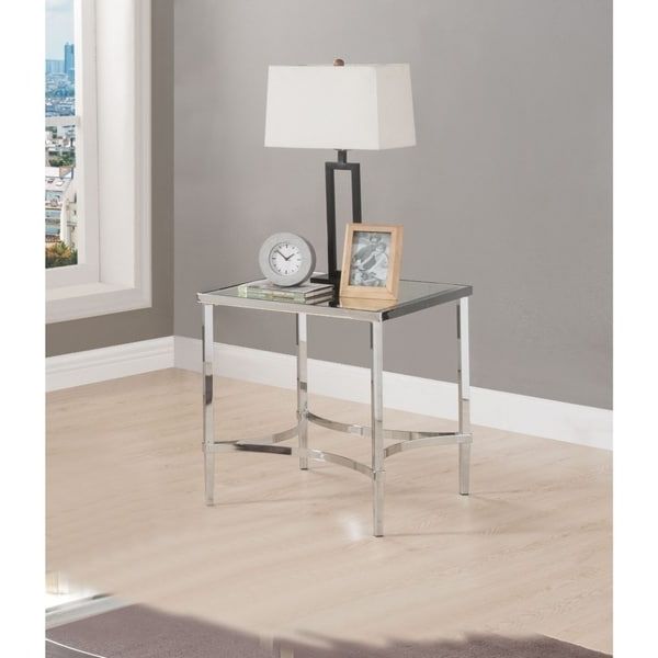 Square Modern Accent Tables In Best And Newest Modern Style Square Metal Frame End Table With Mirrored (View 13 of 20)