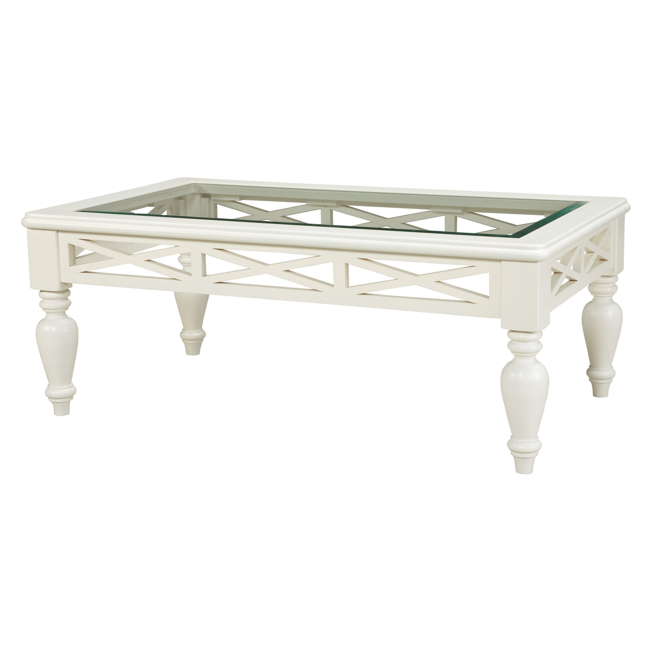 Standard Furniture Cambria Rectangular White Wood And In Preferred Espresso Wood And Glass Top Coffee Tables (View 15 of 20)