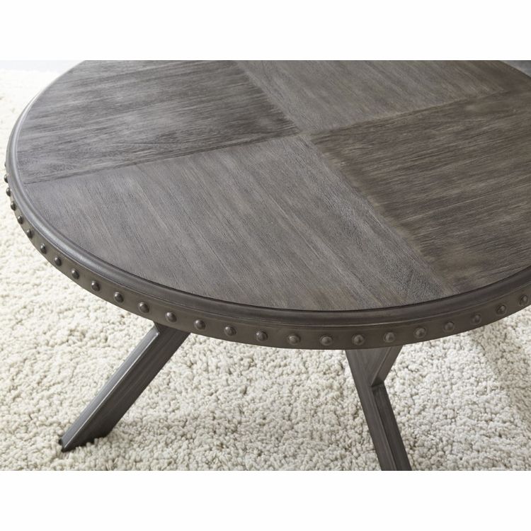 Steve Silver – Alamo Round Cocktail Table – Al700c Throughout 2019 Metallic Silver Cocktail Tables (View 14 of 20)