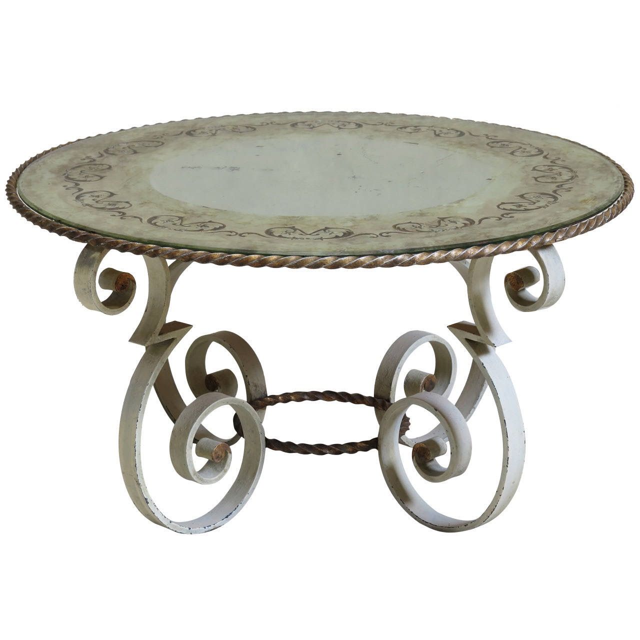 Trendy Round Wrought Iron Coffee Table • Display Cabinet Regarding Round Iron Coffee Tables (View 5 of 20)