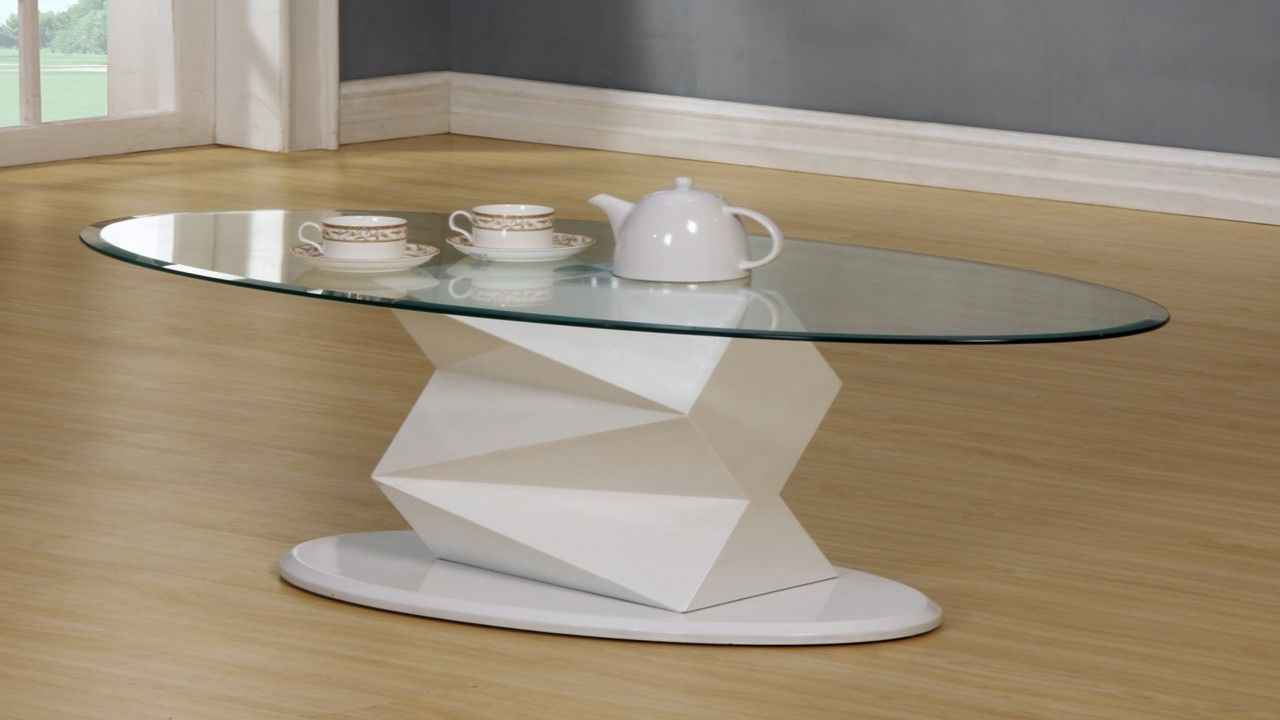 Trendy White High Gloss Glass Coffee, Side, Console Table Intended For Gloss White Steel Coffee Tables (View 14 of 20)