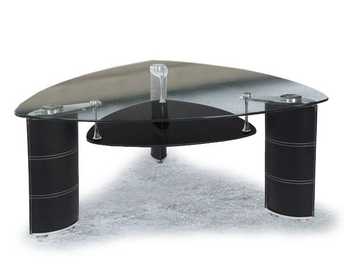 Triangular Glass Coffee Table With Open Shelf With Popular 3 Piece Shelf Coffee Tables (View 20 of 20)