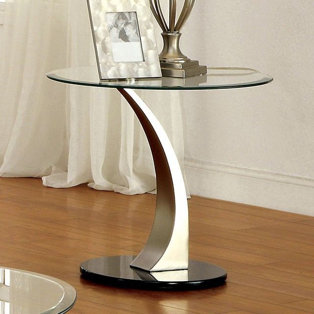Valo Silver Stainless Steel/glass End Tablefurniture For Most Recently Released Glass And Stainless Steel Cocktail Tables (View 1 of 20)