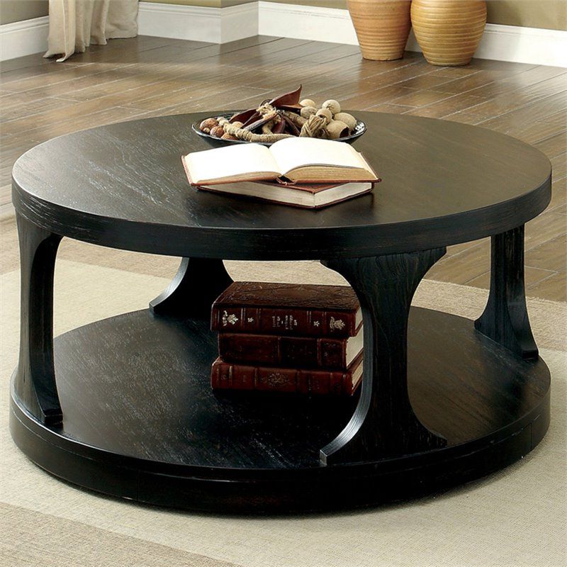 Vintage Coal Coffee Tables In Fashionable Furniture Of America Arturo Transitional Wood Coffee Table (View 9 of 20)