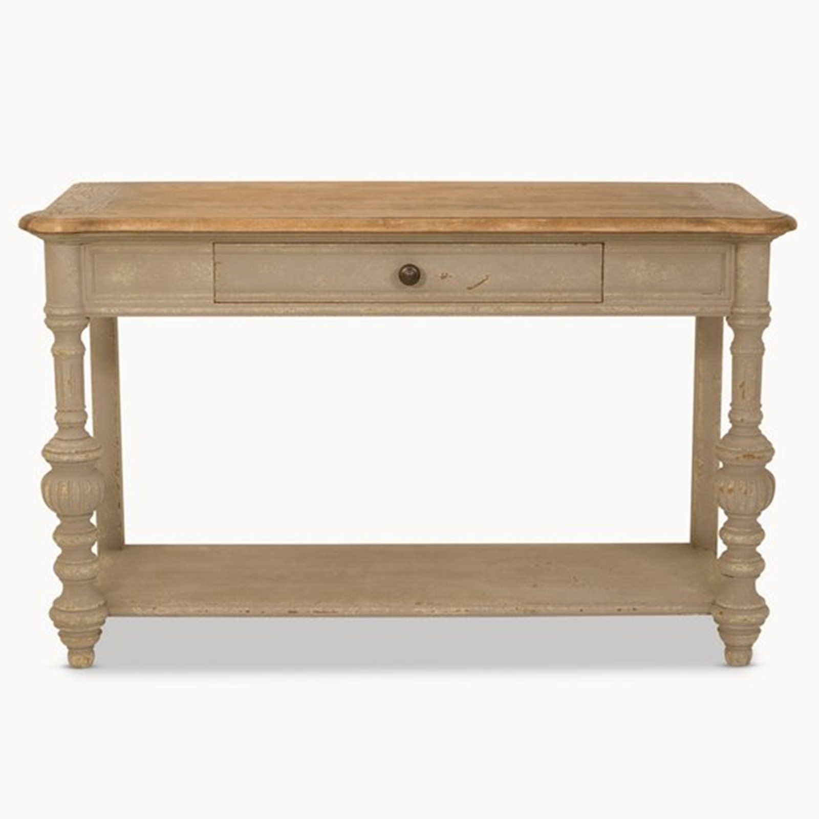 Vintage Gray Oak Coffee Tables In Well Known Colonial Grey Vintage Oak Console Table (View 9 of 20)