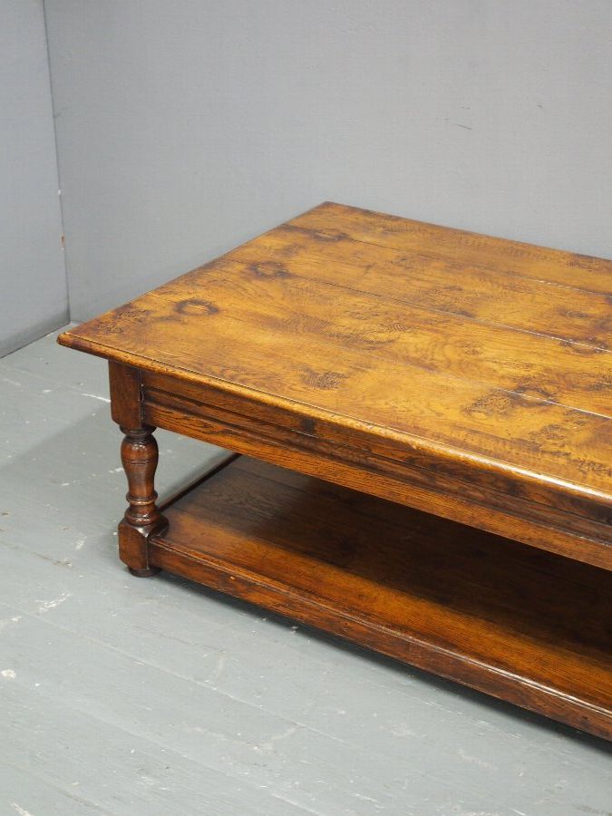 Vintage Gray Oak Coffee Tables Pertaining To Most Up To Date Antique Solid Oak Coffee Table (View 2 of 20)