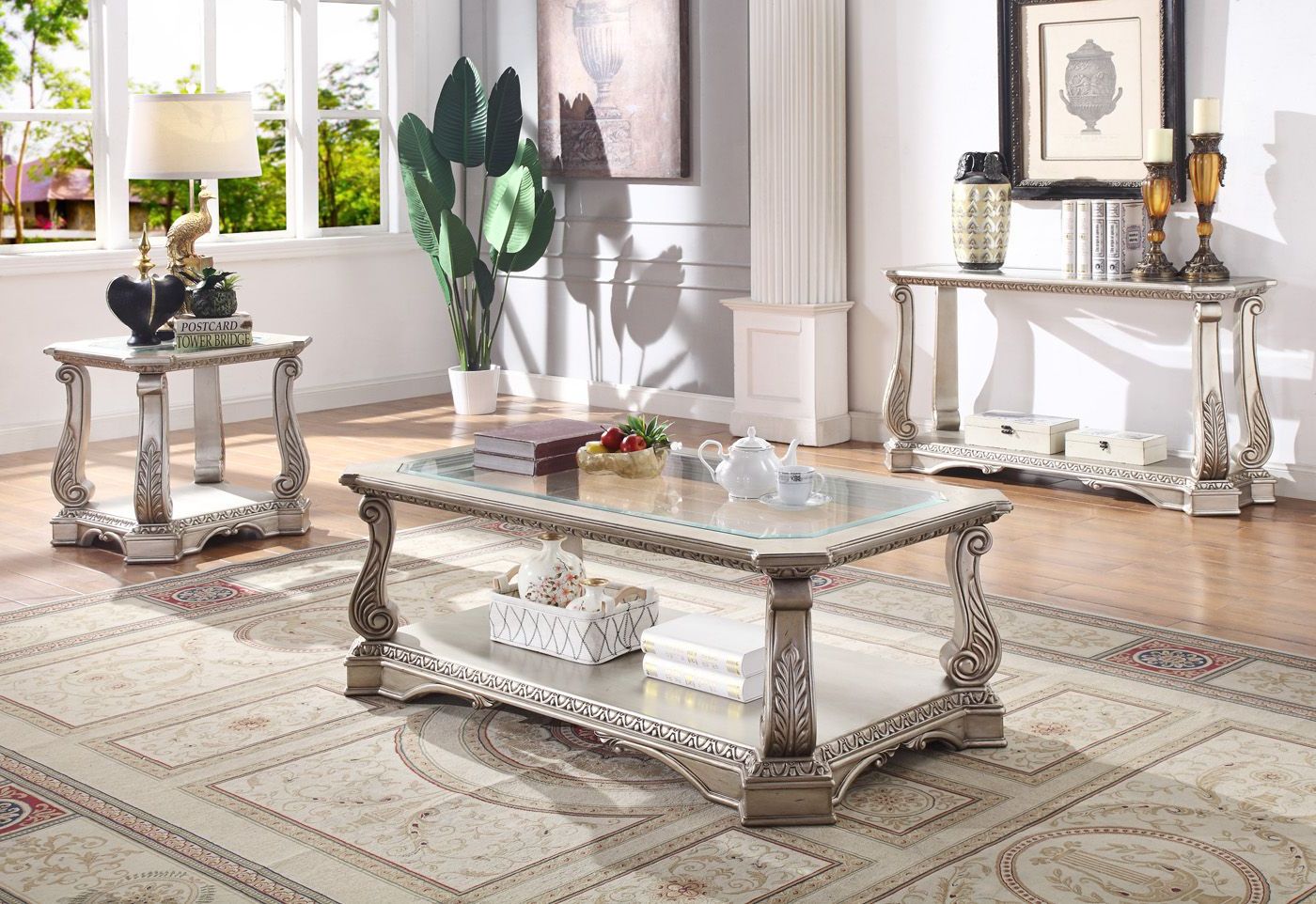 Walnut And Gold Rectangular Coffee Tables Inside Most Recent Traditional Rectangular Glass Top Coffee Table Antique (View 9 of 20)