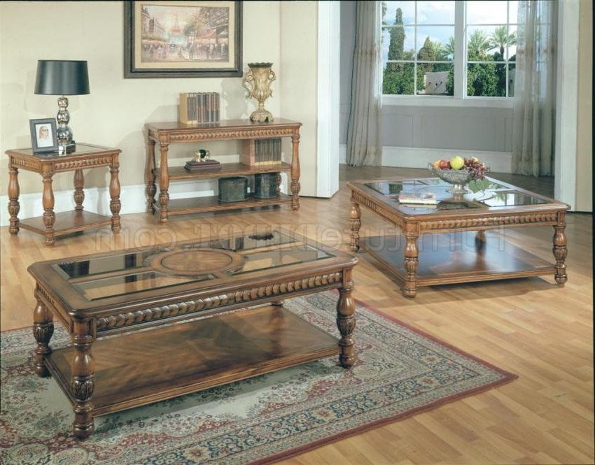 Warm Pecan Coffee Tables With Trendy Antique Vintage Dark Pecan Traditional Coffee Table W/options (View 17 of 20)
