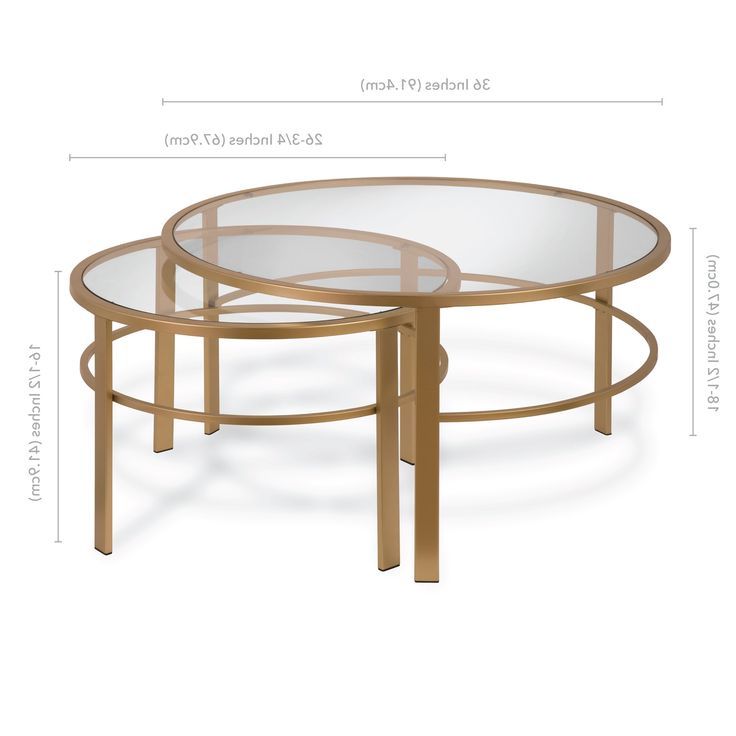 Well Known 2 Piece Modern Nesting Coffee Tables Pertaining To Evelyn&zoe Contemporary Nesting Coffee Table Set With (View 3 of 20)