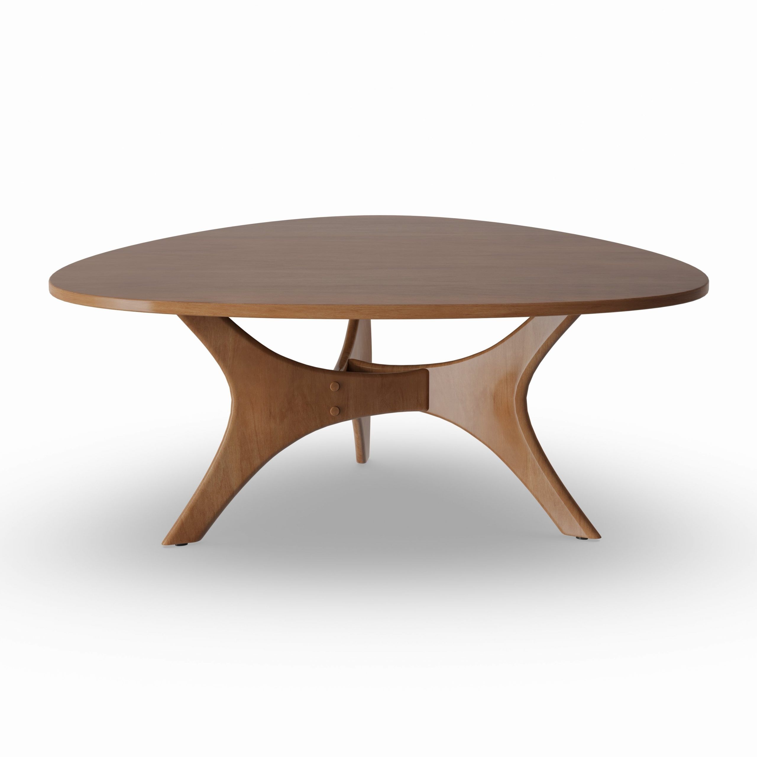 Well Known 2 Shelf Coffee Tables Throughout Handys Brown Triangle Wood Coffee Table (View 14 of 20)