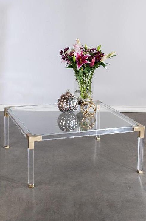 Well Known Acrylic Coffee Tables Within Square Acrylic Coffee Table (View 11 of 20)