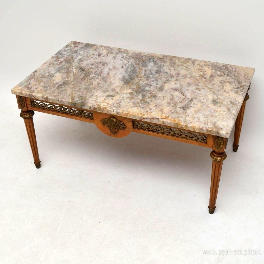 Well Known Antique French Marble Top Coffee Table – Antiques Atlas Within Marble Top Coffee Tables (View 16 of 20)