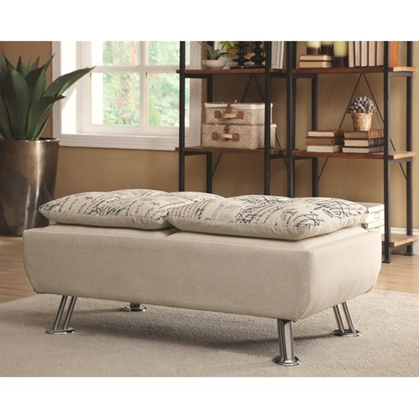 Well Known Beige Fabric Ottoman – Steal A Sofa Furniture Outlet Los With Regard To Ecru And Otter Coffee Tables (View 16 of 20)