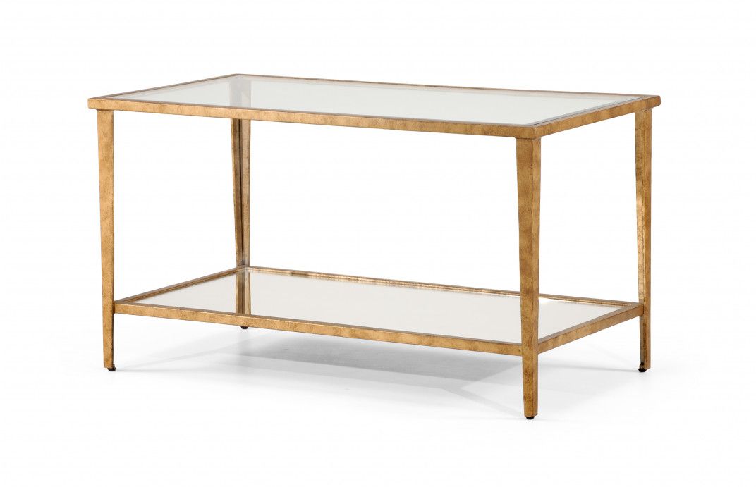 Well Known Chelsea House Carson Rectangular Cocktail Table Gold For Silver Leaf Rectangle Cocktail Tables (View 5 of 20)