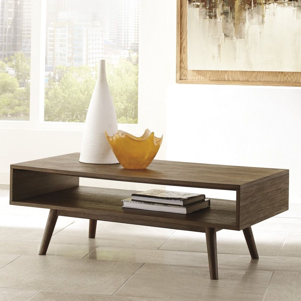 Well Known Dark Brown Coffee Tables In Signature Design Kisper Dark Brown Wood Coffee Tableashley (View 1 of 20)