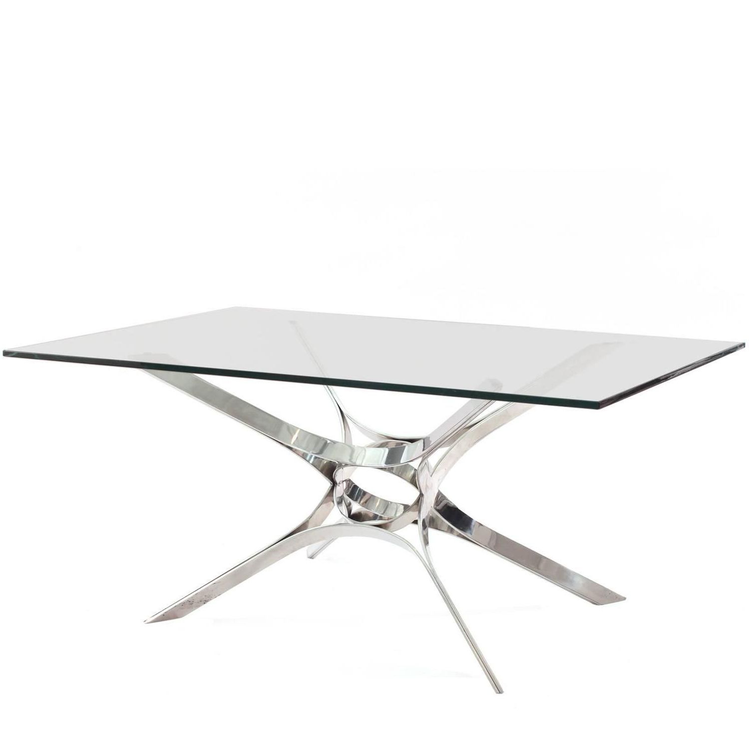 Well Known Mirrored And Chrome Modern Cocktail Tables Regarding Sculptural Chrome Cocktail Tableroger Sprunger For (View 10 of 20)