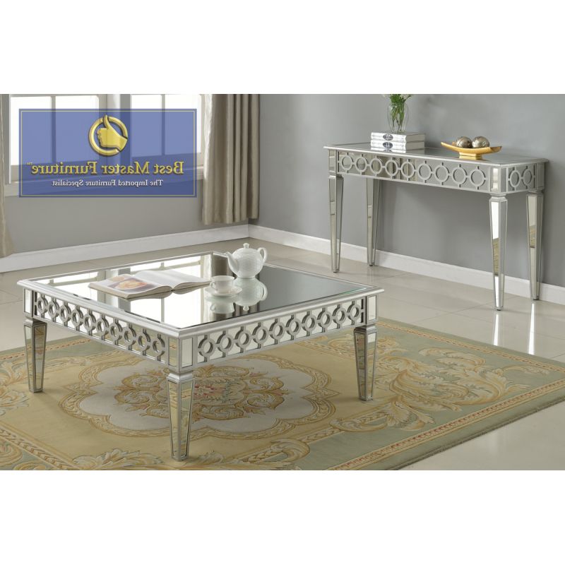 Well Known T1840 Mirrored Coffee Table Set For Mirrored Coffee Tables (View 12 of 20)