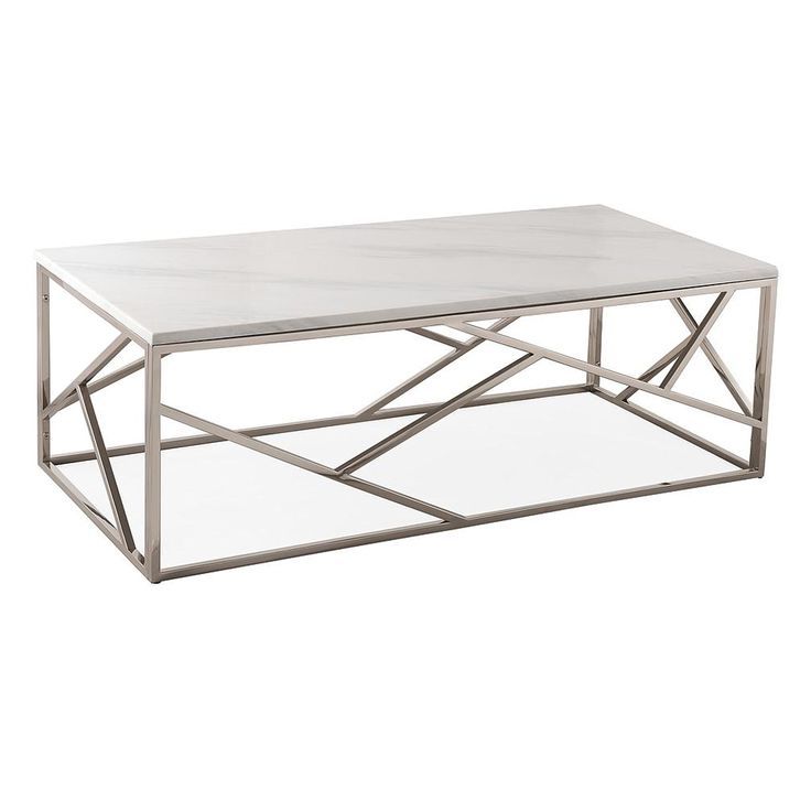 Well Known Tov Furniture Tov Oc3745 Gayle Coffee Table White Marble Pertaining To White Marble Coffee Tables (View 19 of 20)