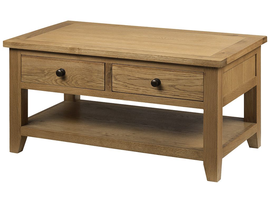 Well Known Wood Veneer Coffee Tables Within Solid Oak & Veneer Wood Rectangle Coffee Table With (View 17 of 20)