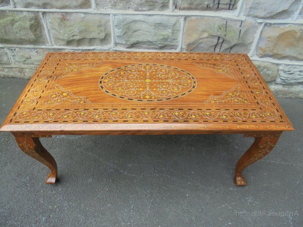 Well Liked Antique Inlaid Anglo Indian Coffee Table – Antiques Atlas Pertaining To Vintage Coal Coffee Tables (View 11 of 20)