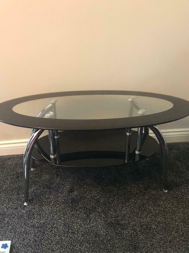 Well Liked Black Glass And Chrome Coffee Table (View 9 of 20)