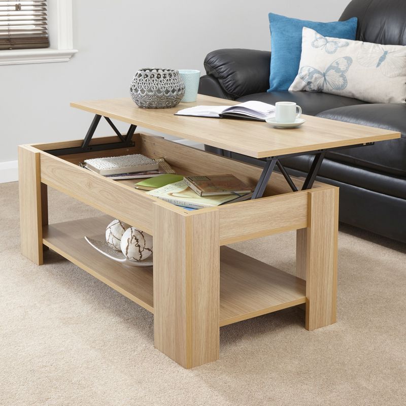 Well Liked Buy Harper Lift Up Coffee Table Oak Style 1 Shelf – Online Within 1 Shelf Coffee Tables (View 1 of 20)