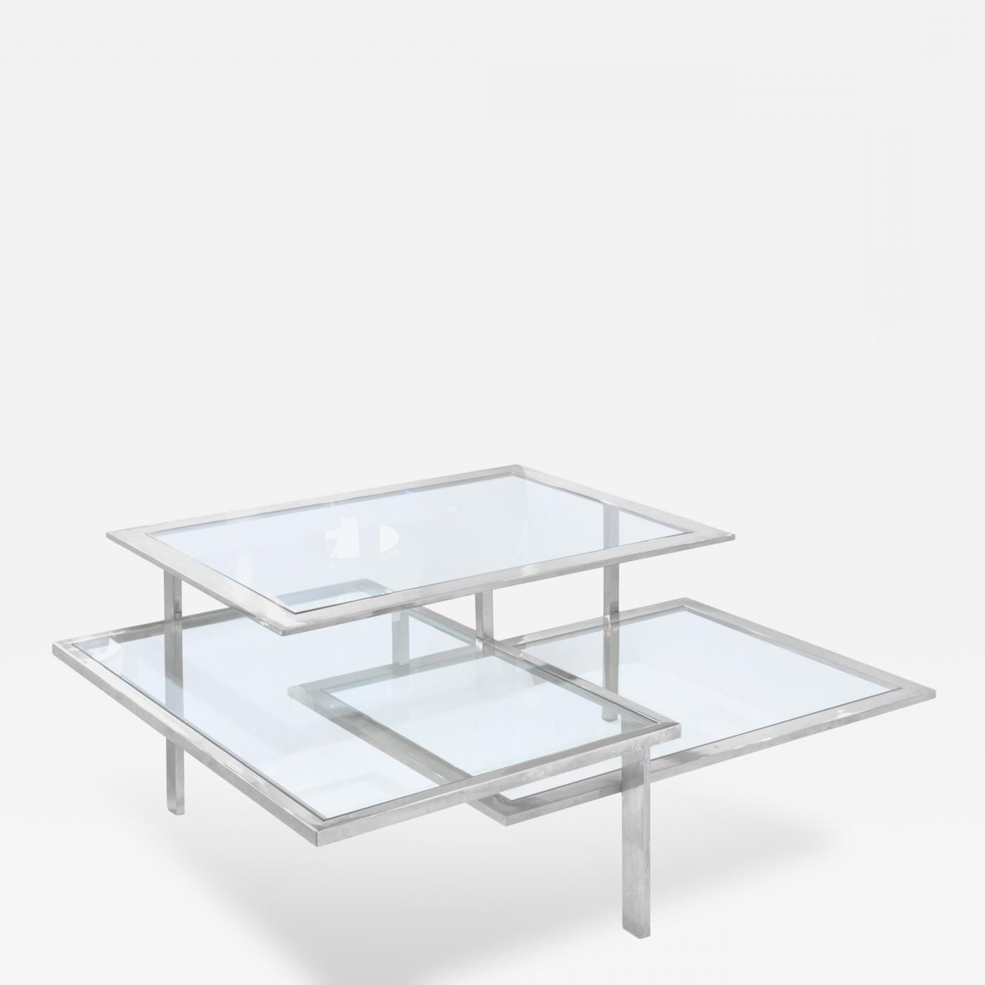 Well Liked Chic 3 Level Chrome And Glass Coffee Table For Chrome Coffee Tables (View 19 of 20)