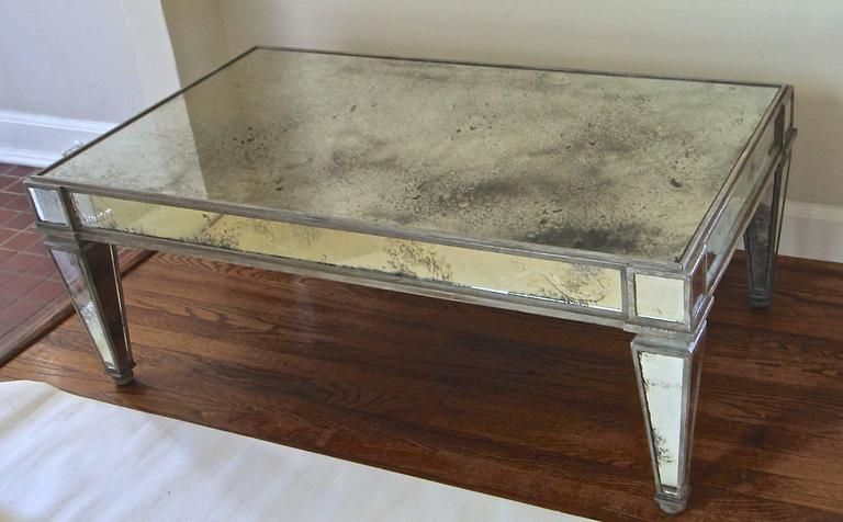 Well Liked French Style Antiqued Mirror Cocktail Coffee Table At 1stdibs Throughout Antique Mirror Cocktail Tables (View 11 of 20)