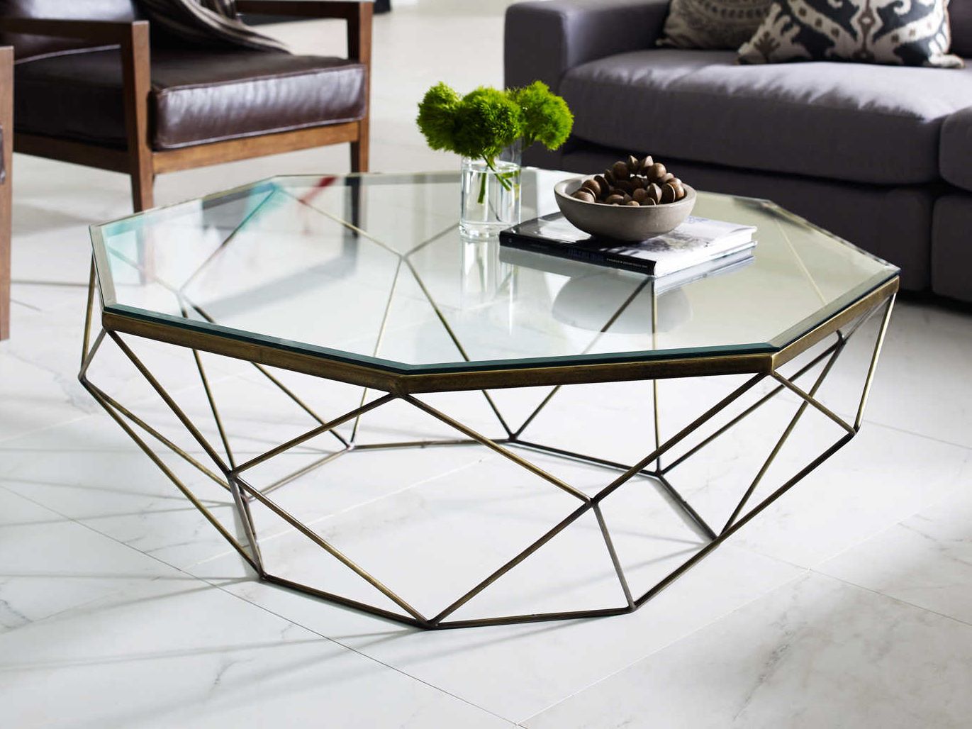Well Liked Octagon Coffee Tables Throughout Four Hands Marlow 44''l X 40'' Wide Octagon Coffee Table (View 4 of 20)