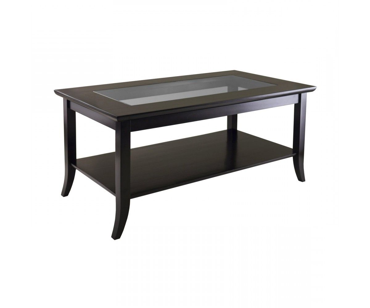 Well Liked Rectangular Glass Top Coffee Tables Inside Deluxecomfort Winsome Wood 92437 Genoa Rectangular (View 9 of 20)