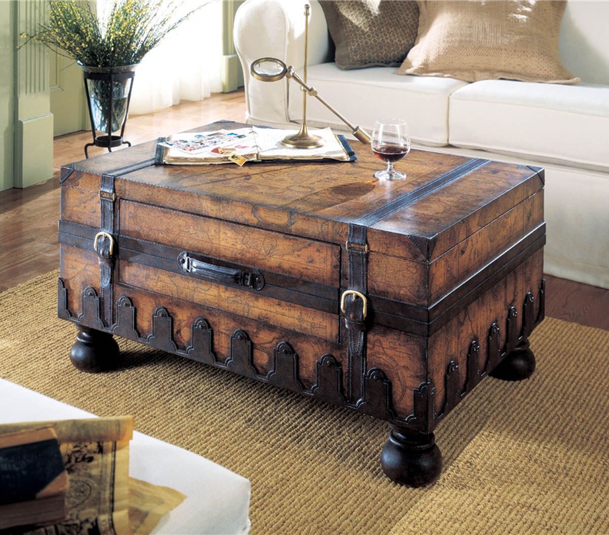 Well Liked Trunk Style Coffee Table Set • Display Cabinet In Vintage Coal Coffee Tables (View 17 of 20)